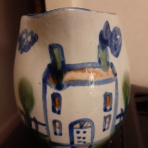 mary hadley pottery 5 inch small country house pitcher